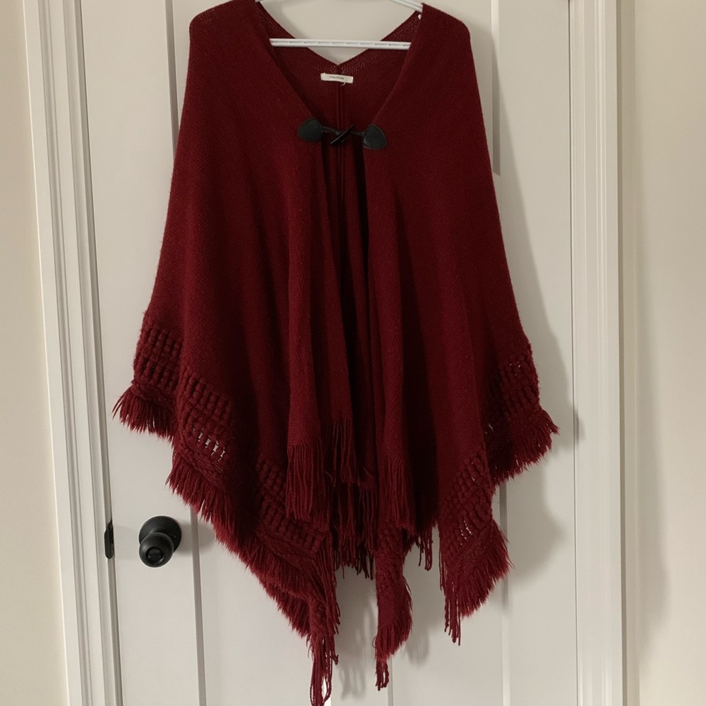 Maurices Red Plus Size Poncho